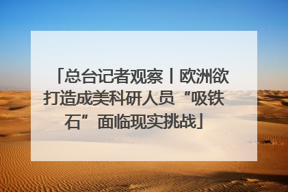 总台记者观察丨欧洲欲打造成美科研人员“吸铁石”面临现实挑战